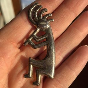 Sterling Kokopelli Pin/Pendant